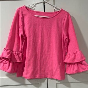 Lilly Pulitzer Pink Long Sleeve Ruffle Top